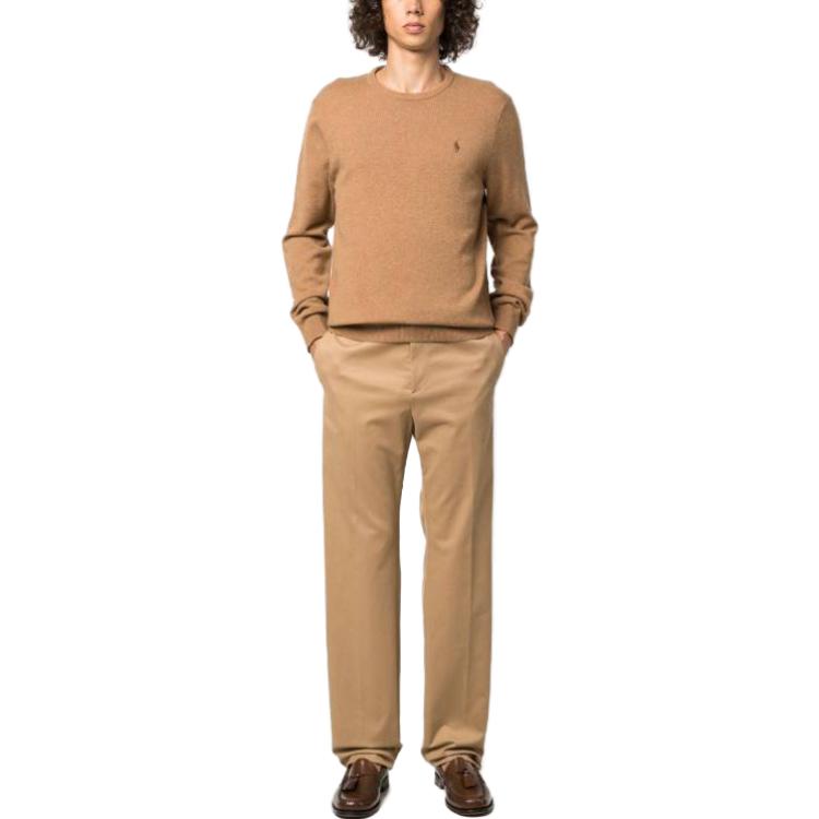 Polo Ralph Lauren  Brown Embroidered Knit Crewneck Sweater. 710876714012-200 圖 5