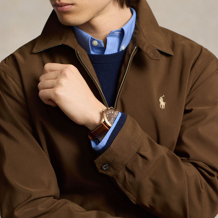 Sizing Polo Ralph Lauren 棕色刺繡小馬開襟休閒外套 SS24. MNPOOTW16021395-200