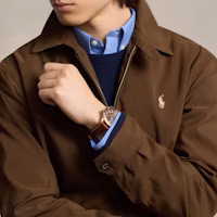 Sizing Polo Ralph Lauren 棕色刺繡小馬開襟休閒外套 SS24. MNPOOTW16021395-200