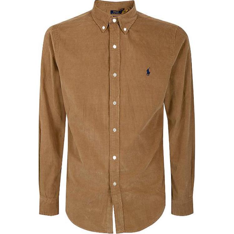 Polo Ralph Lauren  Brown Long Sleeve Shirt with Embroidered Logo. 710818761-023