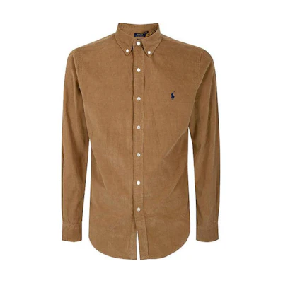 Polo Ralph Lauren Brown Long Sleeve Shirt with Embroidered Logo. 710818761-023