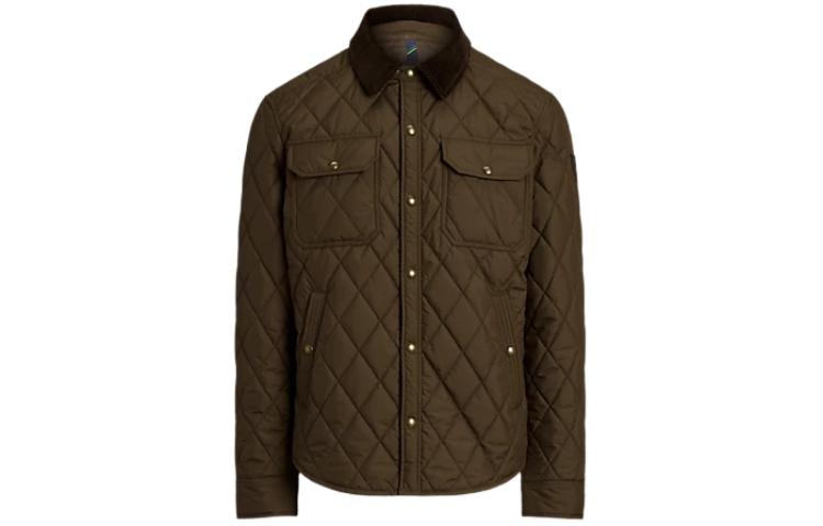 Polo Ralph Lauren  Brown Quilted Cotton Jacket with Patch Pockets. 710876085-006