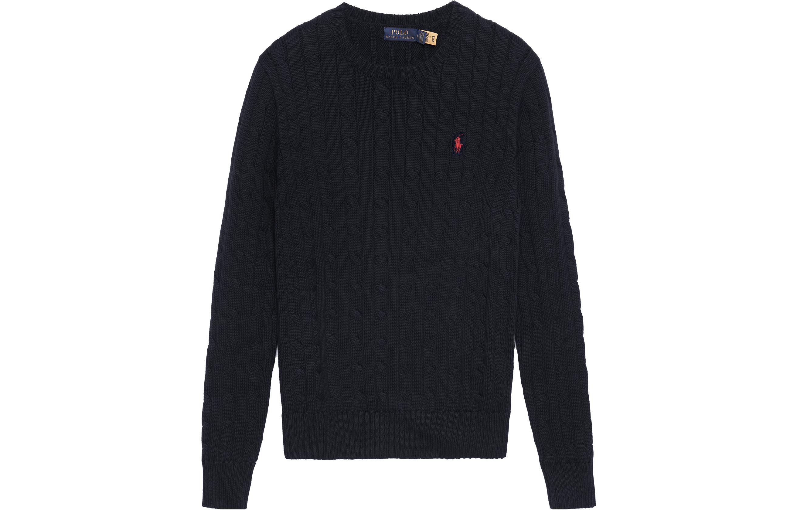 Polo Ralph Lauren  Cable Knit Crewneck Sweater - Navy Blue. 710775885-001