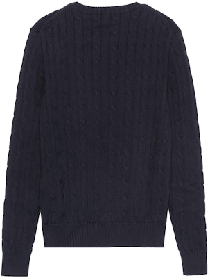 Polo Ralph Lauren Cable Knit Crewneck Sweater - Navy Blue. 710775885-001 Lookbook Polo Ralph Lauren Cable Knit Crewneck Sweater - Navy Blue. 710775885-001