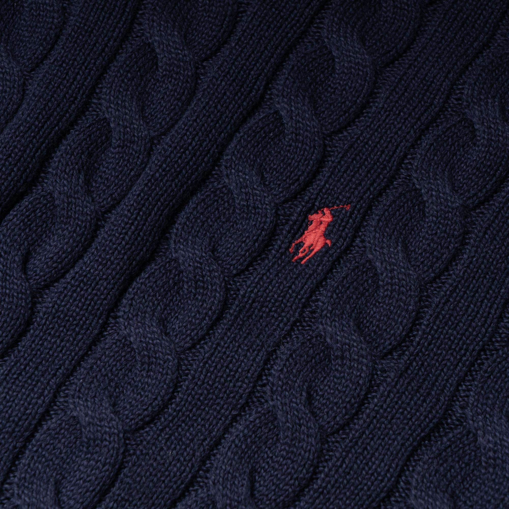 Sizing Polo Ralph Lauren  Cable Knit Crewneck Sweater - Navy Blue. 710775885-001
