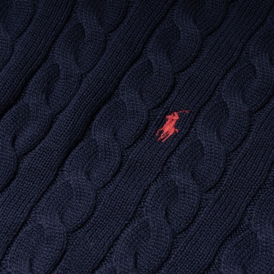 Polo Ralph Lauren Cable Knit Crewneck Sweater - Navy Blue. 710775885-001 Sizing Polo Ralph Lauren Cable Knit Crewneck Sweater - Navy Blue. 710775885-001