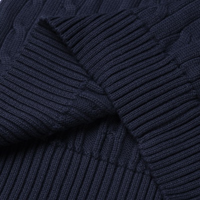 Polo Ralph Lauren Cable Knit Crewneck Sweater - Navy Blue. 710775885-001 1