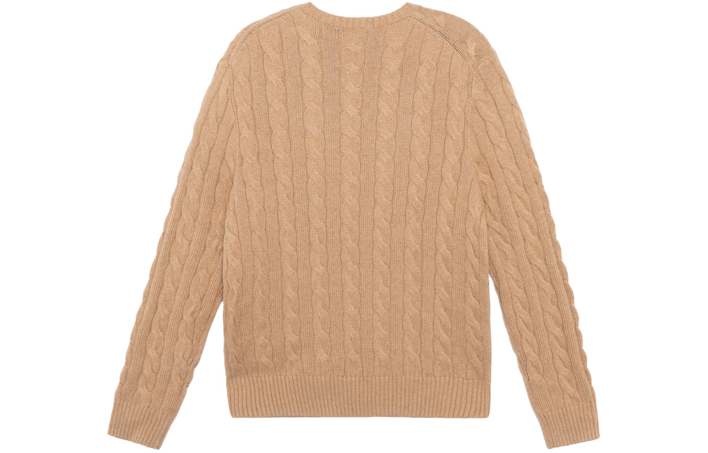 Lookbook Suéter de Punto Trenzado Marrón Polo Ralph Lauren. 710775885-014