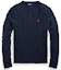Order Polo Ralph Lauren 休閒純棉麻花針織毛衣 藍色 MNPOSWE16820218-400