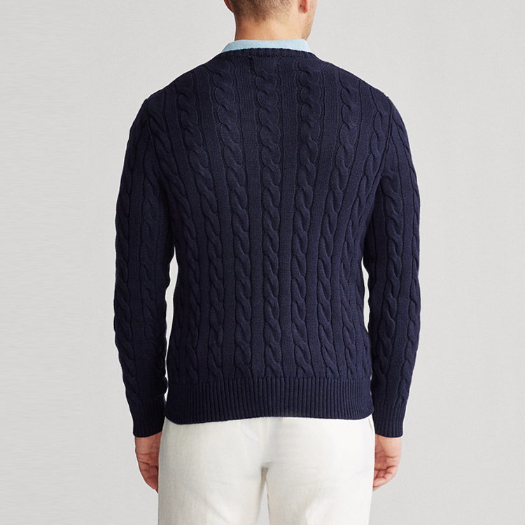 Polo Ralph Lauren  Casual Cable-Knit Cotton Sweater Blue. MNPOSWE16820218-400 圖 5