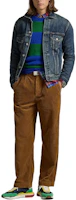 Lookbook Pantalones Casuales Polo Ralph Lauren con Cintura Ajustable Marrón y Amarillo. MNPOPNT14H20072