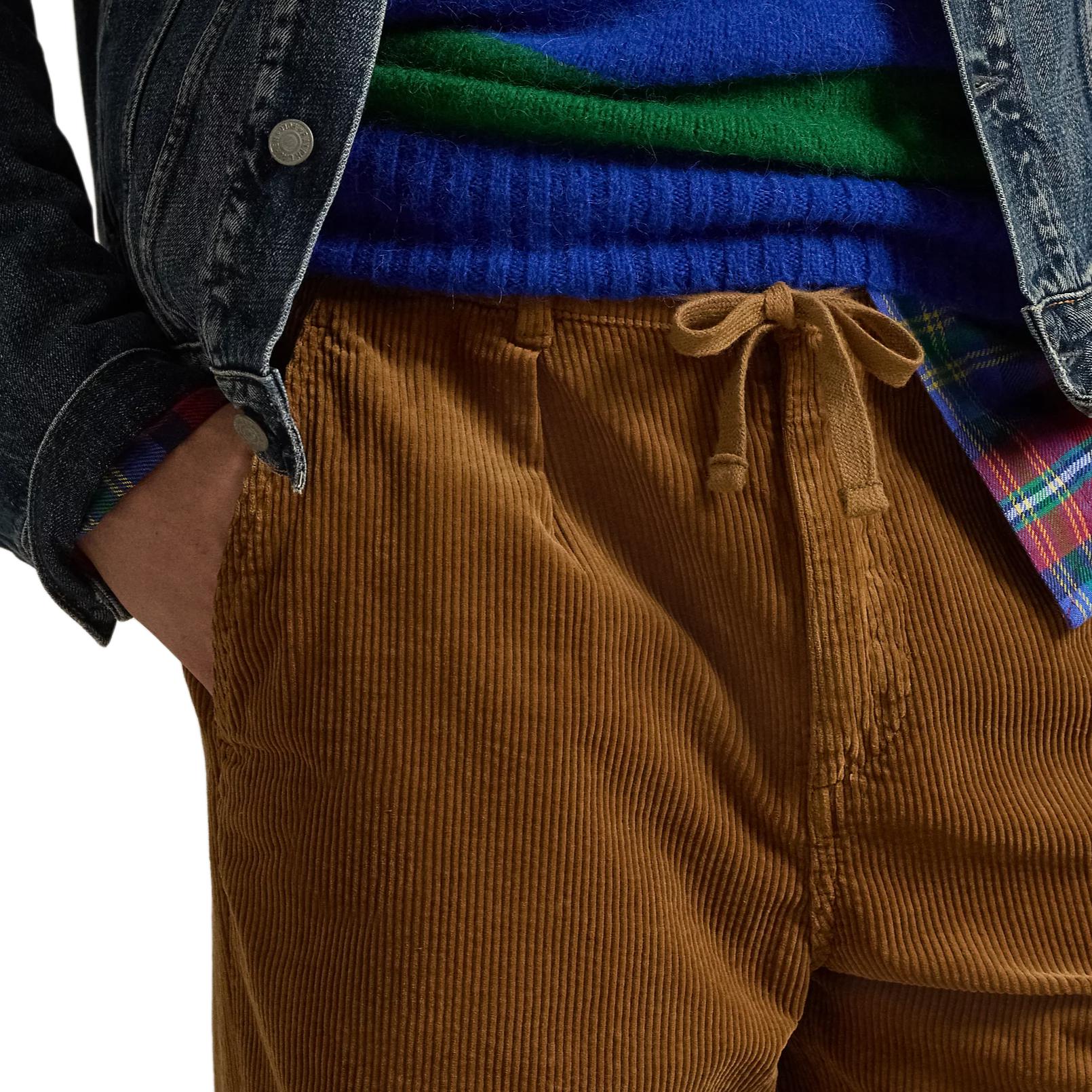 Details for Polo Ralph Lauren 休閒繩帶腰褲 棕色黃色. MNPOPNT14H20072