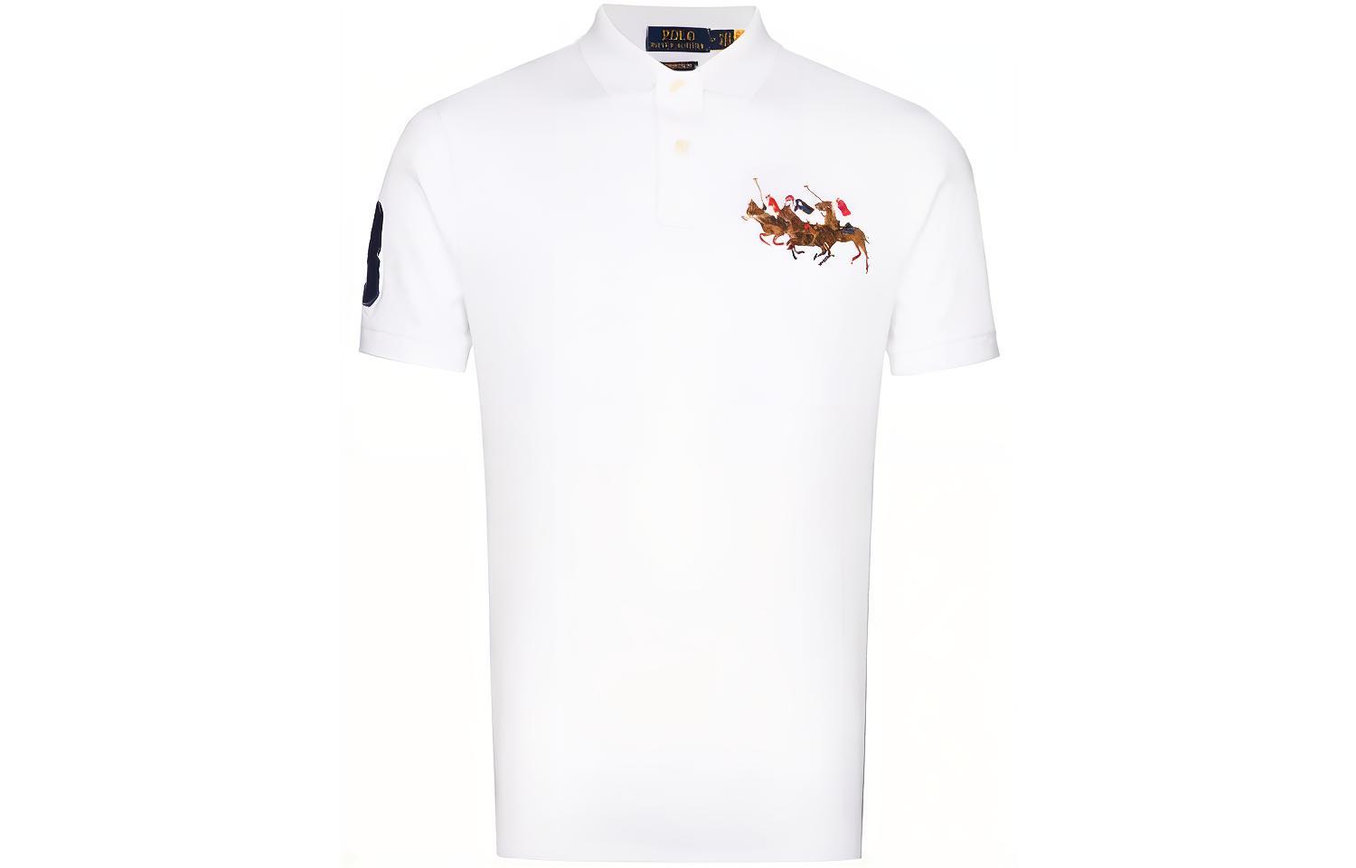 Polo Ralph Lauren  Classic Cotton Polo Shirt White with Embroidered Logo. 710814437-002