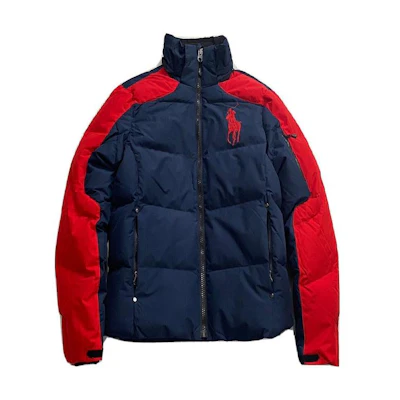 Polo Ralph Lauren Colorblock Hooded Down Jacket Navy Blue 710716127-010