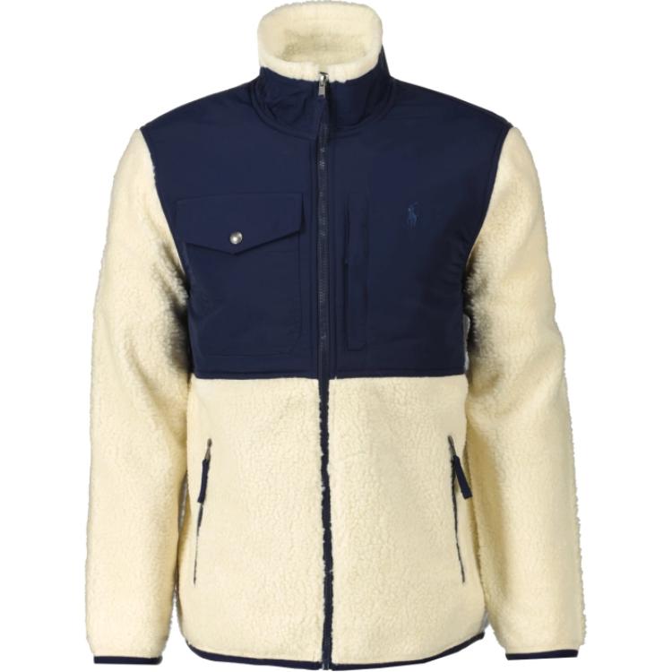 Order Polo Ralph Lauren 拼接白色拉鍊夾克 710850412-019