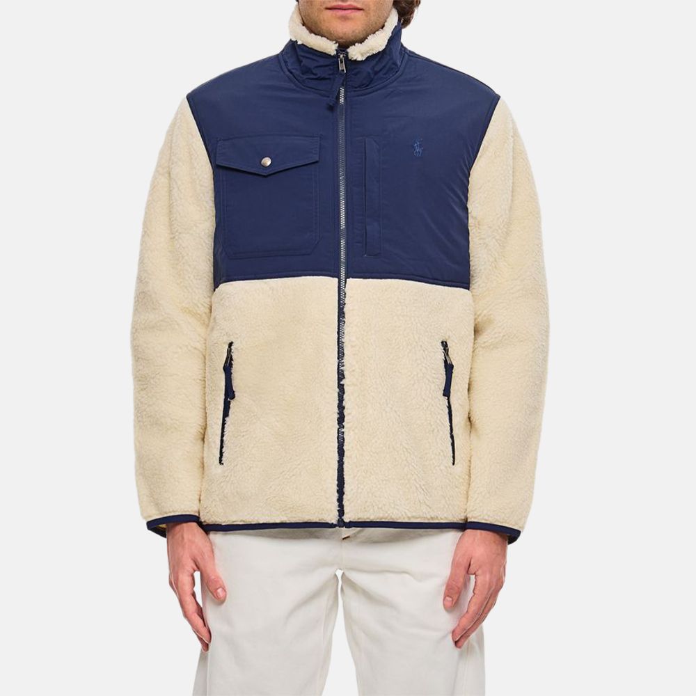 Purchase Polo Ralph Lauren 拼接白色拉鍊夾克 710850412-019