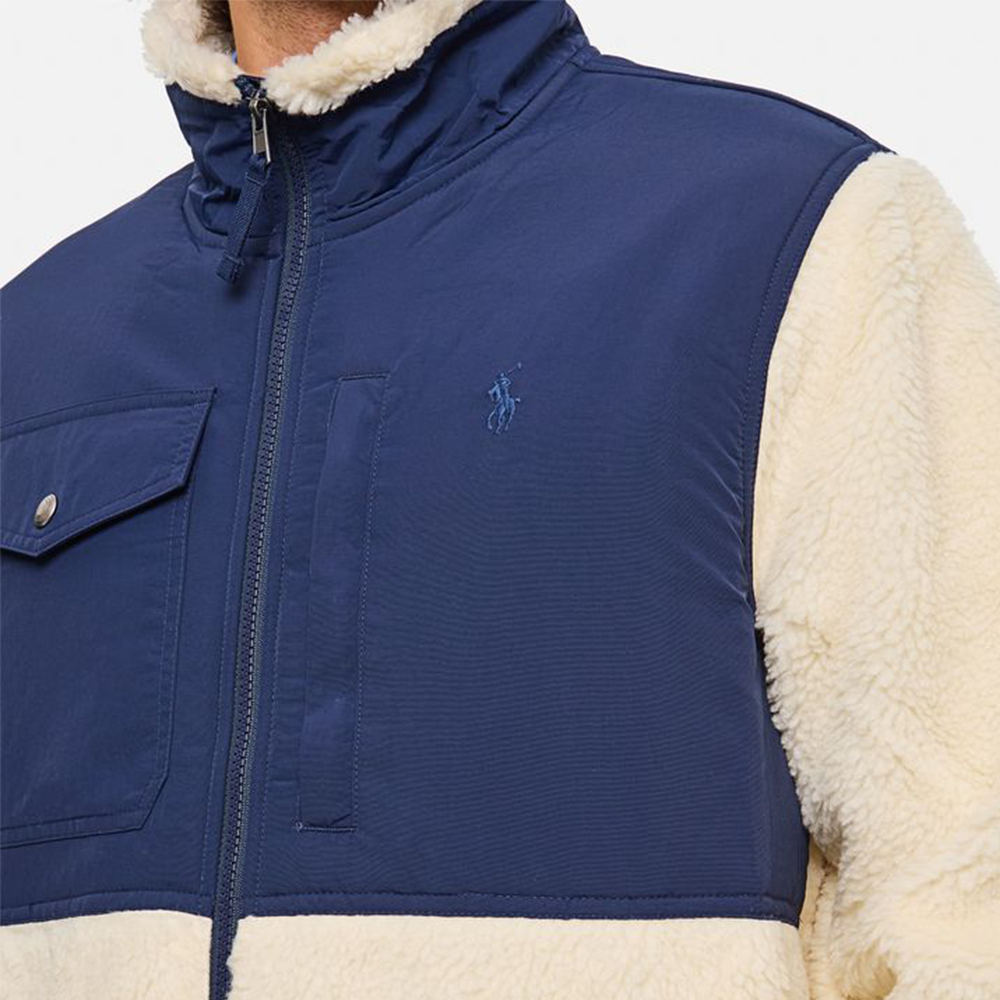 Cheap Polo Ralph Lauren 拼接白色拉鍊夾克 710850412-019