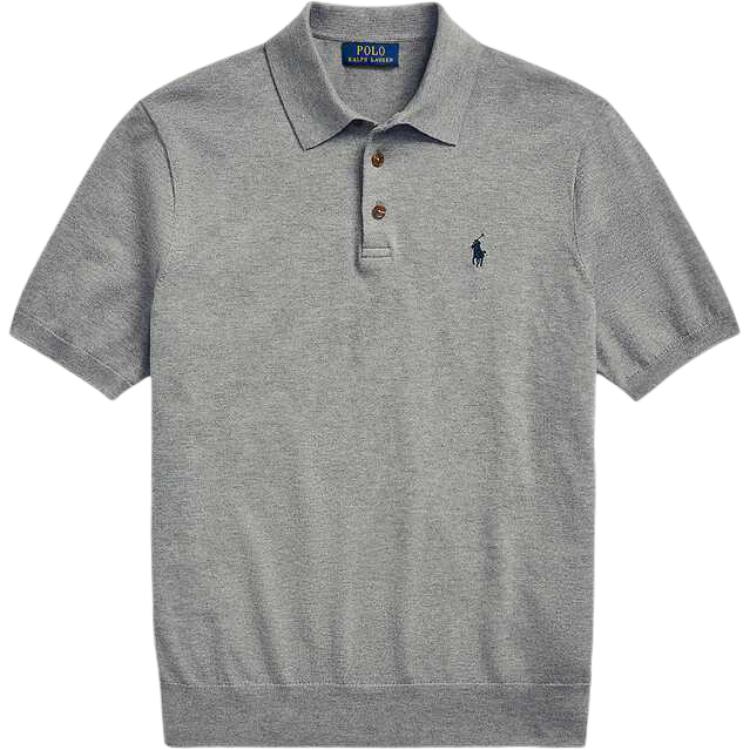 Polo Ralph Lauren  Cotton Knit Short Sleeve Polo Shirt Grey MNPOSWE1N820055-020 圖 2