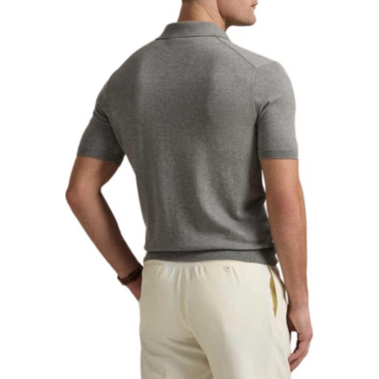 Polo Ralph Lauren  Cotton Knit Short Sleeve Polo Shirt Grey MNPOSWE1N820055-020 圖 5