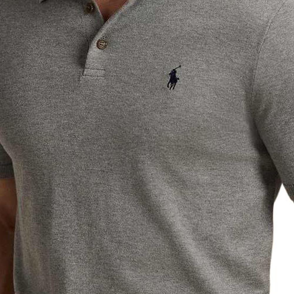 Polo Ralph Lauren  Cotton Knit Short Sleeve Polo Shirt Grey MNPOSWE1N820055-020 圖 6