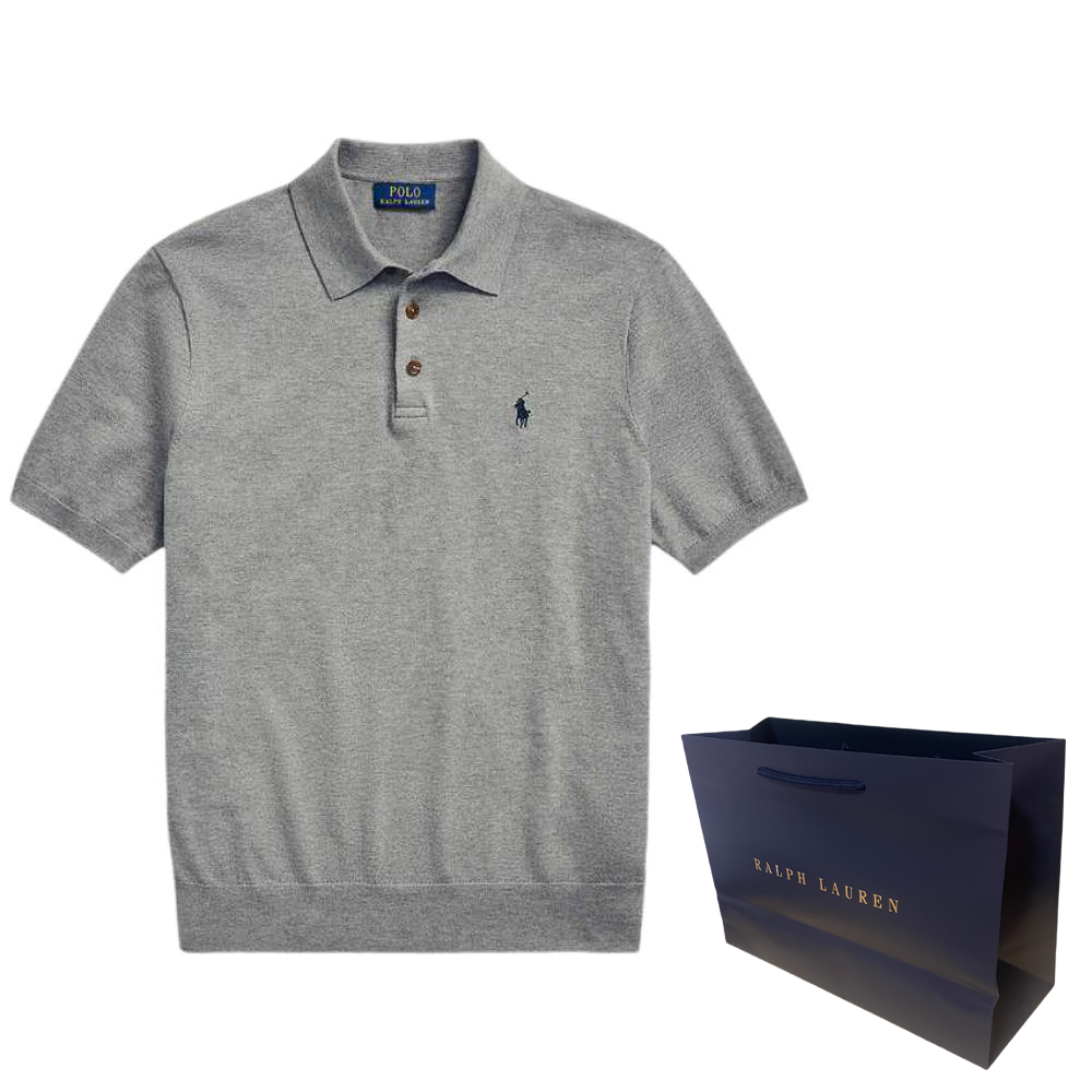 Polo Ralph Lauren  Cotton Knit Short Sleeve Polo Shirt Grey MNPOSWE1N820055-020 圖 7