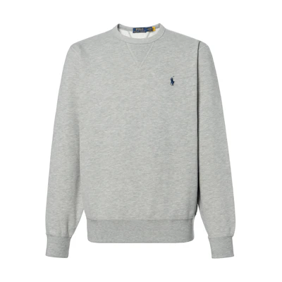 Polo Ralph Lauren Crewneck Fleece Sweatshirt with Embroidered Logo - Gray. 710790783-005
