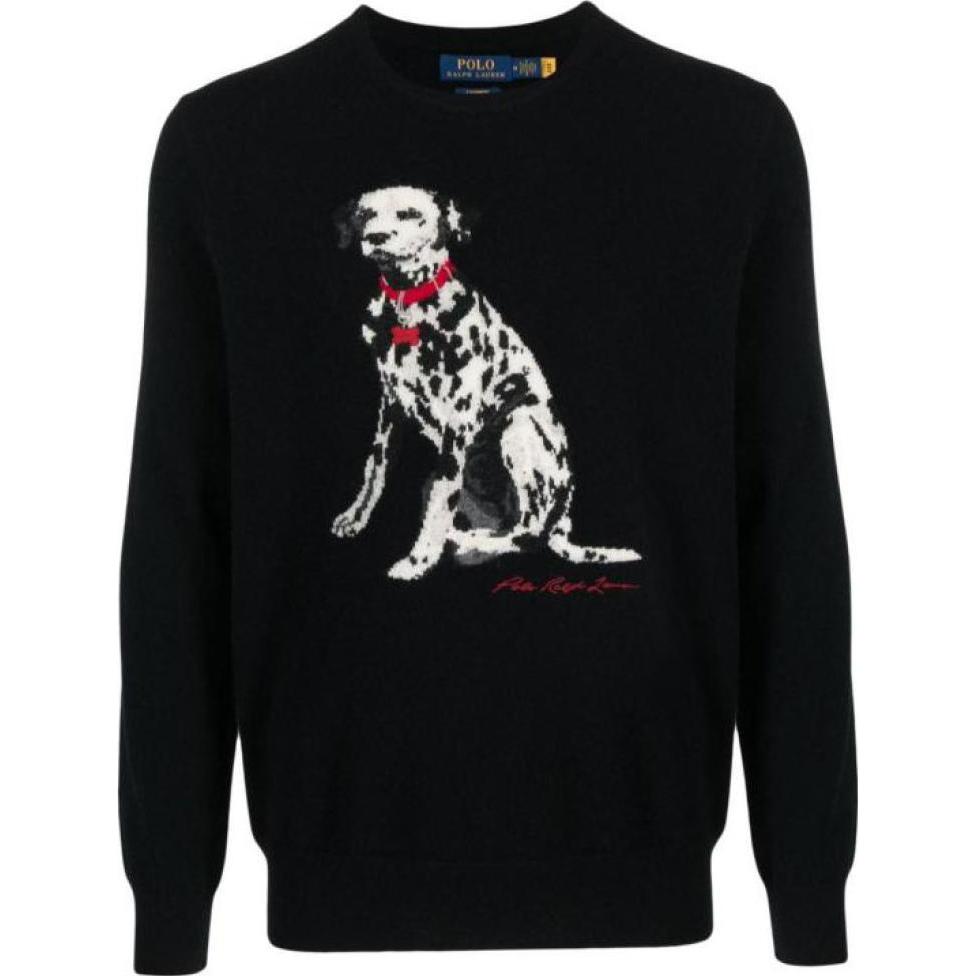 Polo Ralph Lauren  Crewneck Sweater with Dog Print Design. 710916797-001