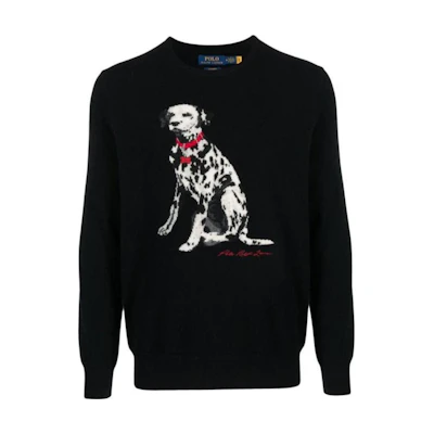 Polo Ralph Lauren Crewneck Sweater with Dog Print Design. 710916797-001