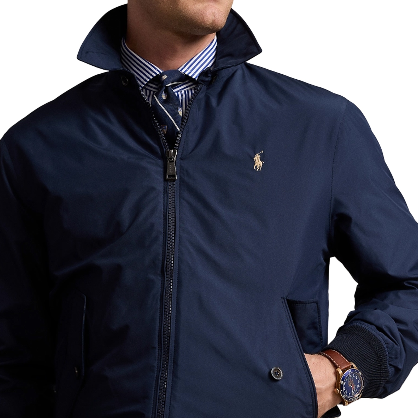 Polo Ralph Lauren  Dark Blue Embroidered Pony Zip-Up Jacket FW24. MNPOOTW16021423-410 圖 6