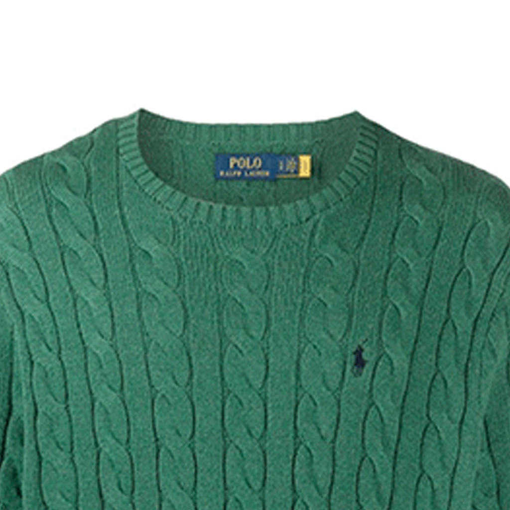 Polo Ralph Lauren  Embroidered Cable-Knit Crewneck Sweater Green. 710775885-029 圖 6