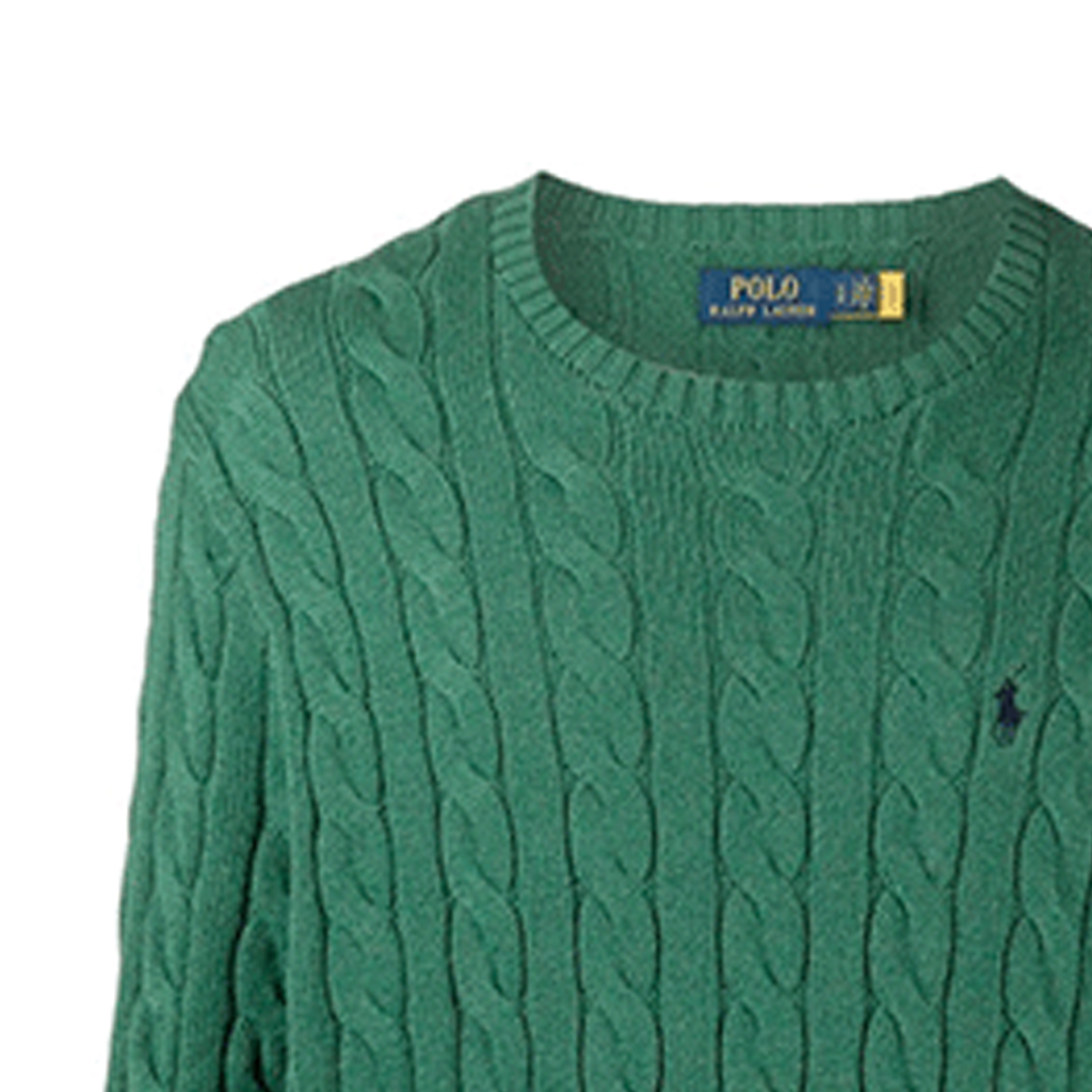 Polo Ralph Lauren  Embroidered Cable-Knit Crewneck Sweater Green. 710775885-029 圖 7