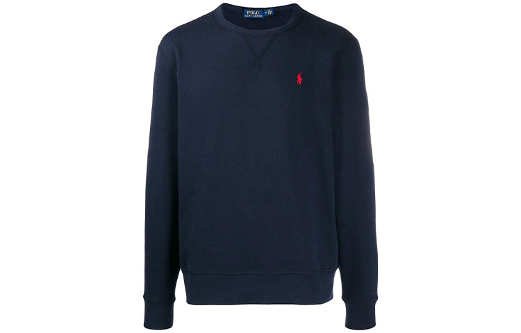 Polo Ralph Lauren  Embroidered Logo Crewneck Sweatshirt - Navy Blue 710766772-003