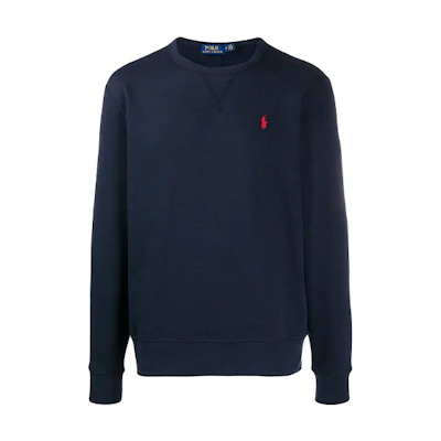 Polo Ralph Lauren Embroidered Logo Crewneck Sweatshirt - Navy Blue 710766772-003