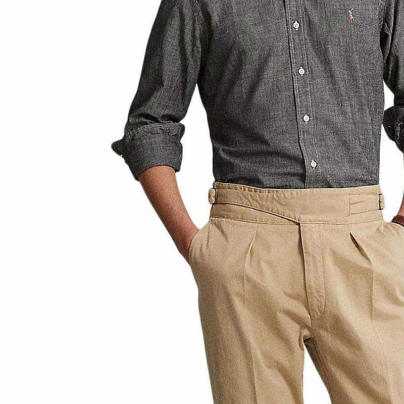 Polo Ralph Lauren  Embroidered Logo Print Long Sleeve Shirt Dark Grey. 710787367-003 圖 7