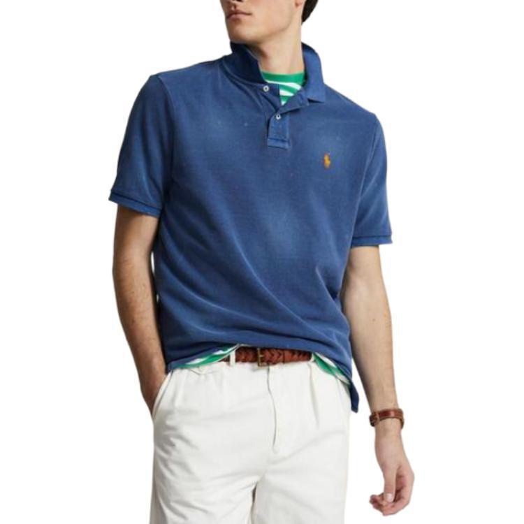 Polo Ralph Lauren  Embroidered Logo Relaxed Fit Blue Polo Shirt. MNPOKNI1N822779-400 圖 5