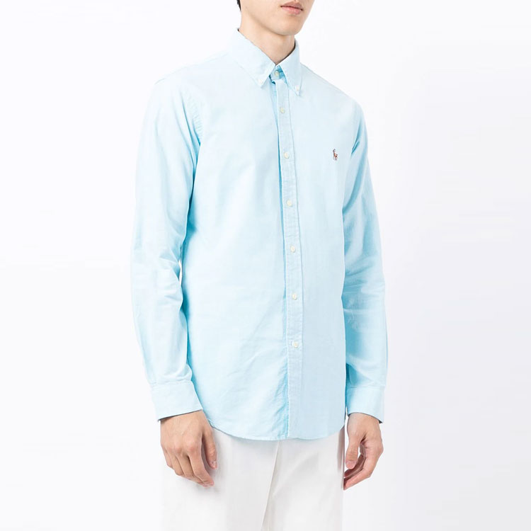 Polo Ralph Lauren  Embroidered Logo Shirt Blue 710829473-001 圖 4