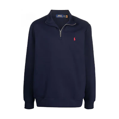 Polo Ralph Lauren Embroidered Long Sleeve Zip Fleece Sweatshirt Blue 710849720-003