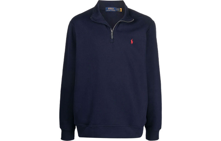 Order Polo Ralph Lauren 刺繡藍色長袖拉鍊羊毛衫 710849720-003