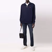 Lookbook Polo Ralph Lauren Embroidered Long Sleeve Zip Fleece Sweatshirt Blue 710849720-003