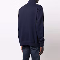 Shop Polo Ralph Lauren Embroidered Long Sleeve Zip Fleece Sweatshirt Blue 710849720-003