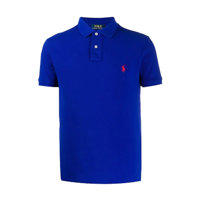 Polo Ralph Lauren Embroidered Short-Sleeve Polo Shirt Blue. 710795080-001
