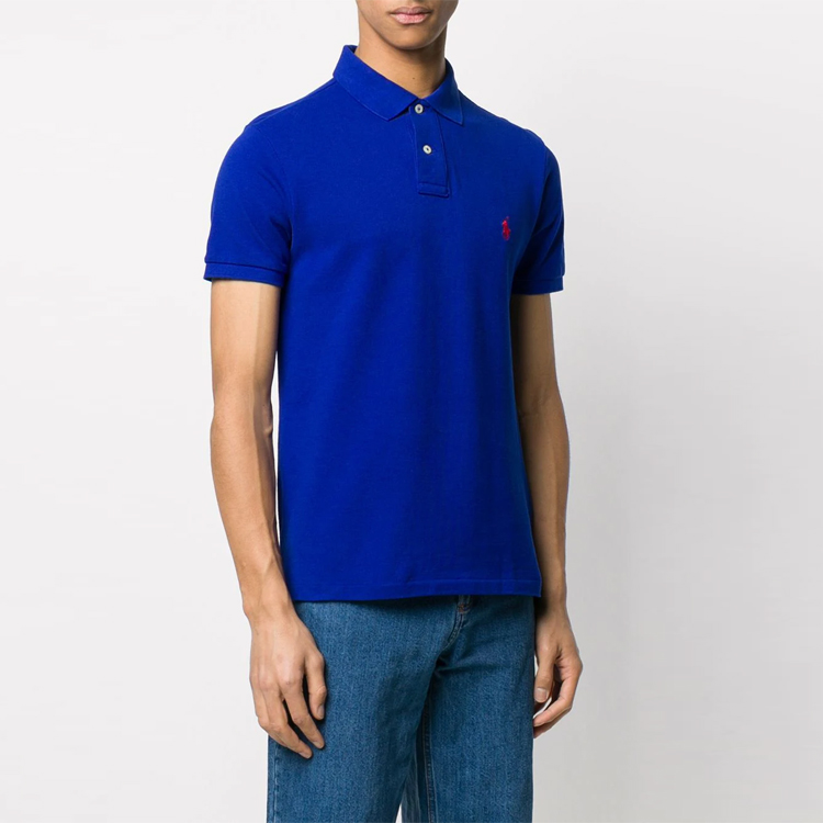 Purchase Polo Ralph Lauren  Embroidered Short-Sleeve Polo Shirt Blue. 710795080-001