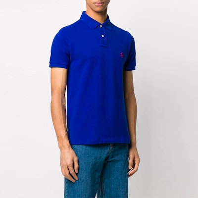 Polo Ralph Lauren Embroidered Short-Sleeve Polo Shirt Blue. 710795080-001 Purchase Polo Ralph Lauren Embroidered Short-Sleeve Polo Shirt Blue. 710795080-001