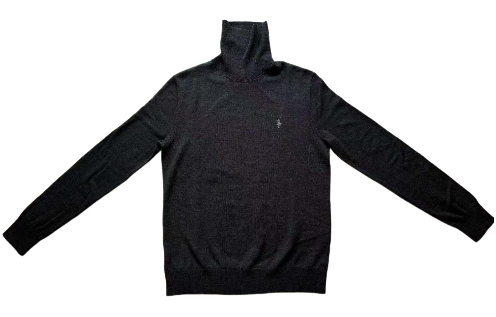 Polo Ralph Lauren  Gray High Neck Sweater with Logo Embroidery. 710883125-005