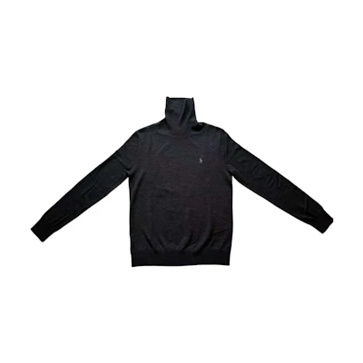 Polo Ralph Lauren Gray High Neck Sweater with Logo Embroidery. 710883125-005