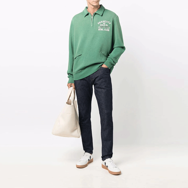 Polo Ralph Lauren  Green Logo Print Collared Sweater. 710851938-001 圖 3