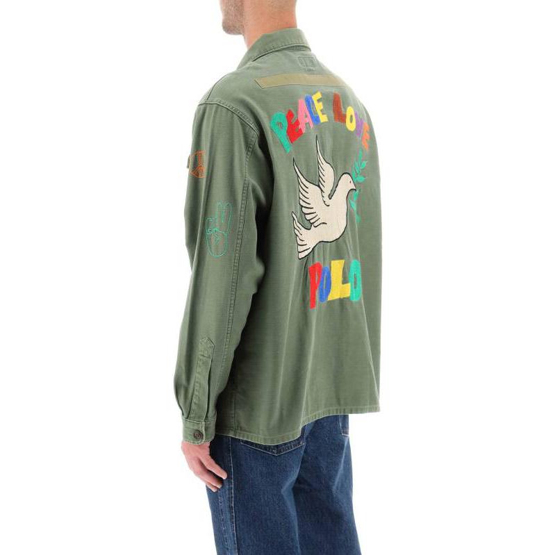 Polo Ralph Lauren  Green Single-Breasted Letter Shirt 710908715OLOVE 圖 6