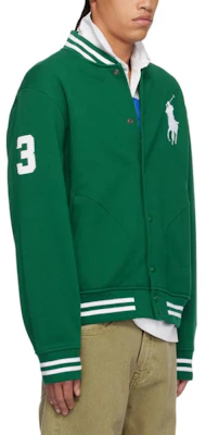 Polo Ralph Lauren Green Striped Logo Single-Breasted Long Sleeve Jacket 710964456-003 Shop Polo Ralph Lauren Green Striped Logo Single-Breasted Long Sleeve Jacket 710964456-003