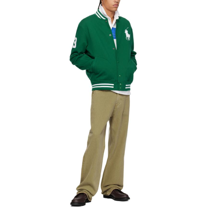 Purchase Polo Ralph Lauren  Green Striped Logo Single-Breasted Long Sleeve Jacket 710964456-003