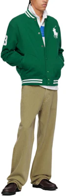 Polo Ralph Lauren Green Striped Logo Single-Breasted Long Sleeve Jacket 710964456-003 Purchase Polo Ralph Lauren Green Striped Logo Single-Breasted Long Sleeve Jacket 710964456-003